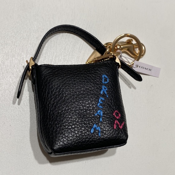 Coach Mini Val Duffle Bag Charm Purse Diary Embroidery Leather Heart Dreamer - Picture 6 of 7